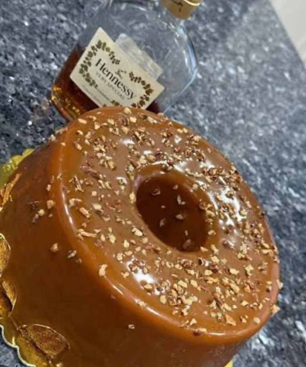 Hennessy salted caramel pound cake
