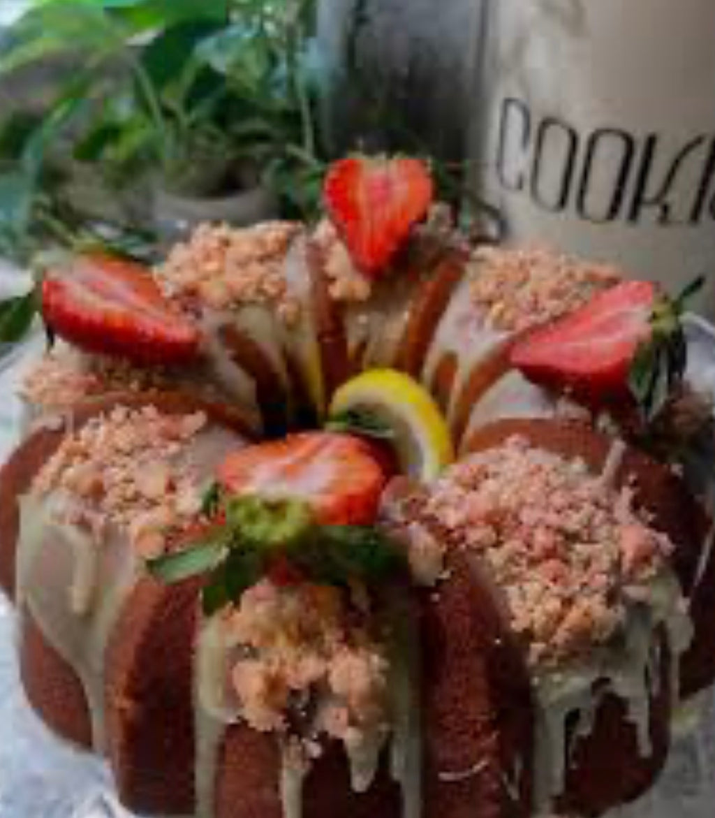 Strawberry Crunch Pound Cake