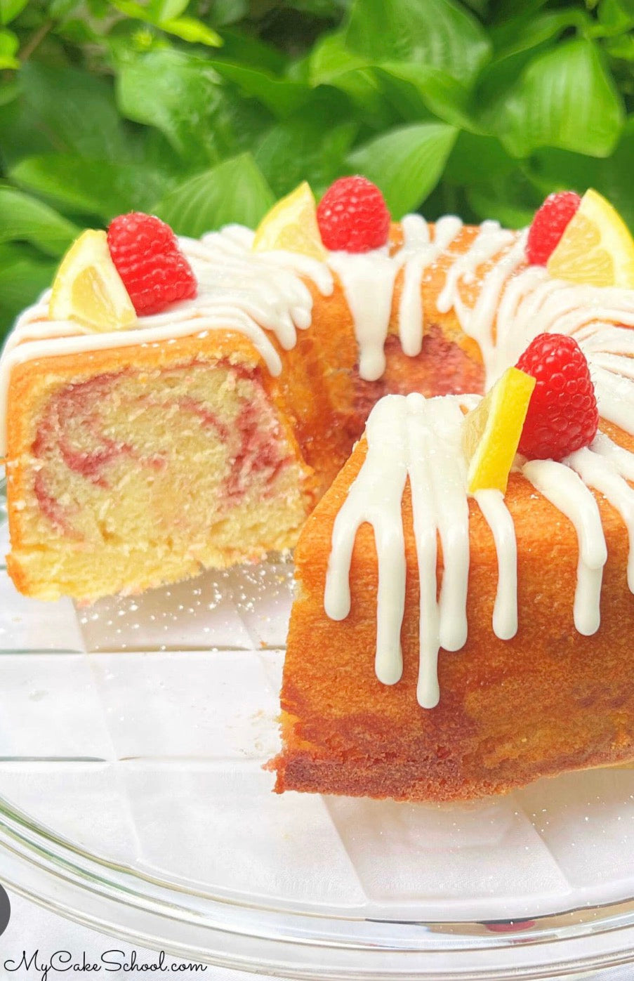 Lemon Raspberry pound cake